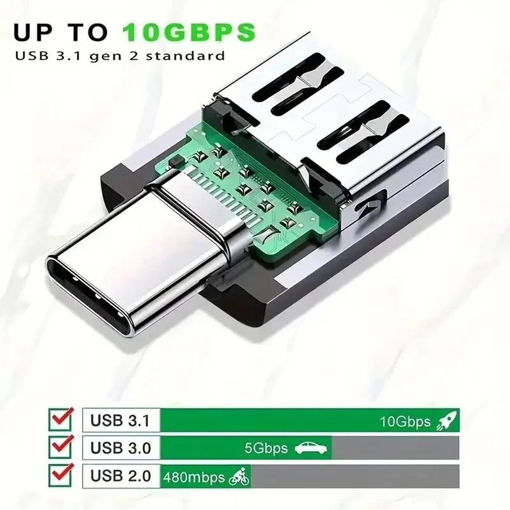 LED USB 30 OTG Adapter Converter USBAMicro USB To USBC Female Connector For Samsung Xiaomi POCO Fa 3