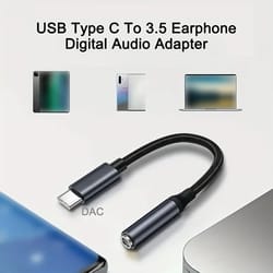 type c to 3.5mm headphone adapter cable – usb-c audio jack converter for huawei p30, xiaomi, samsung & oneplus