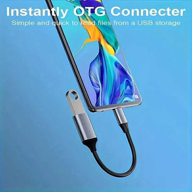 USBC OTG To USBA Adapter Cable TypeC Male To USB 3020 Female Converter For MacBook Pro Samsung 1