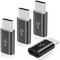 4 Pcs Micro USB To USBC OTG Adapter MicroUSB Female To TypeC Male Converter For Samsung Galaxy S10 6