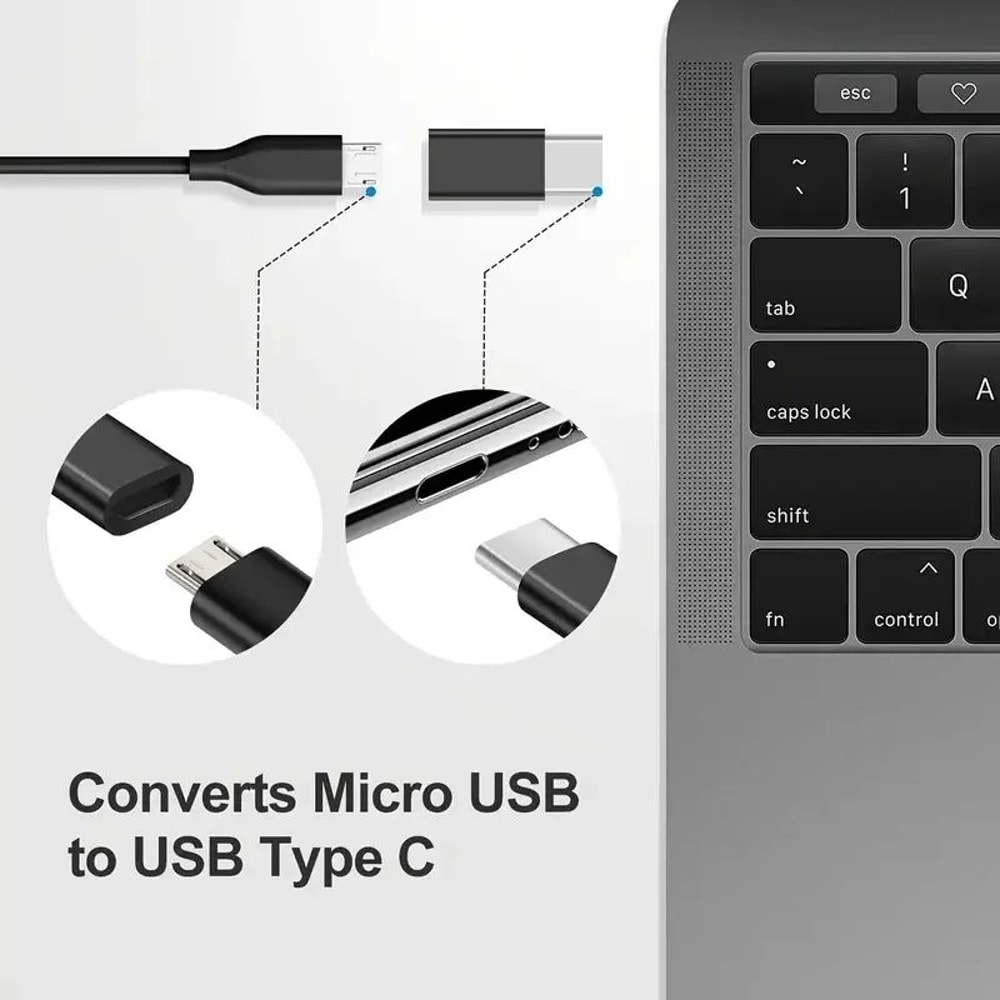 4 Pcs Micro USB To USBC OTG Adapter Cable MicroUSB Female To TypeC Male Converter For Samsung Gala 2