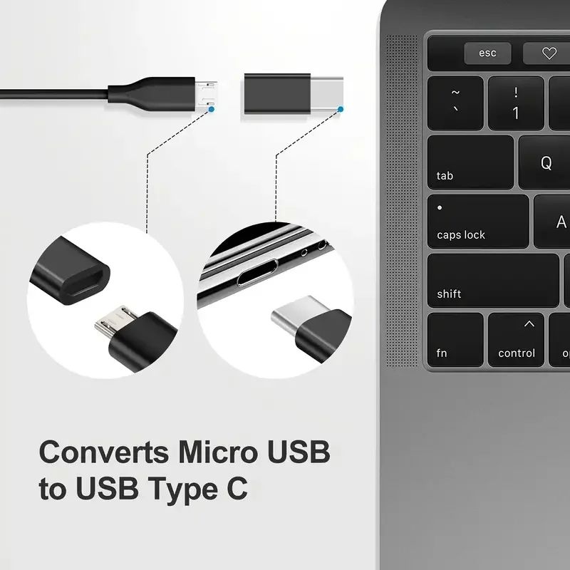 4 Pcs Micro USB To USBC OTG Adapter Cable MicroUSB Female To TypeC Male Converter For Samsung Gala 2