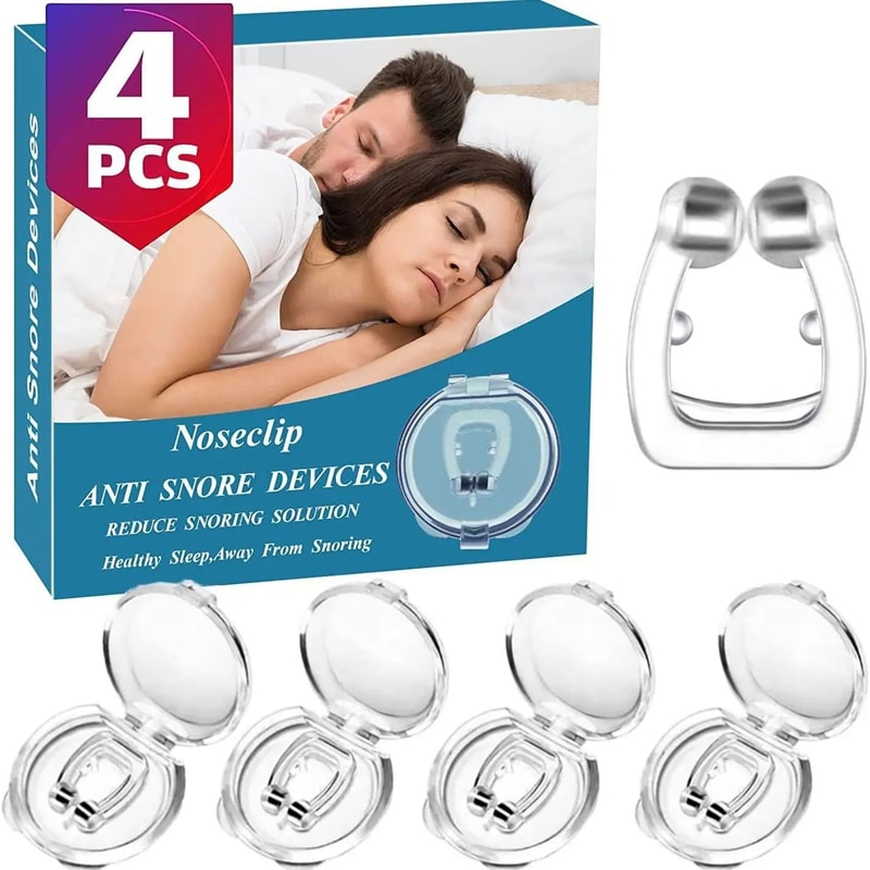 Magnetic AntiSnore Nose Clip With Case Silicone Stop Snoring Aid For Better Sleep Breathing Relie 0