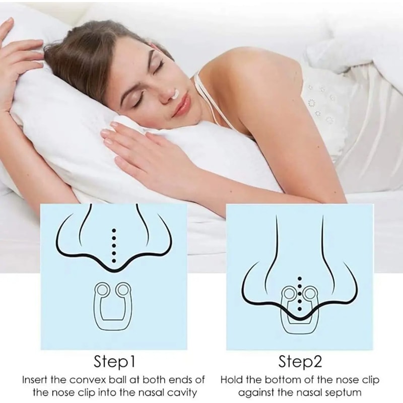 Magnetic AntiSnore Nose Clip With Case Silicone Stop Snoring Aid For Better Sleep Breathing Relie 3