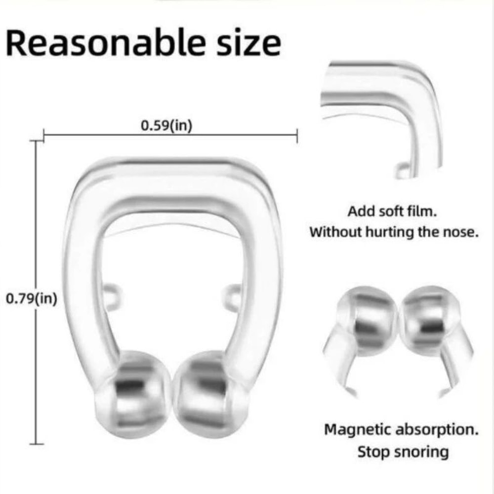 Magnetic AntiSnore Nose Clip With Case Silicone Stop Snoring Aid For Better Sleep Breathing Relie 5