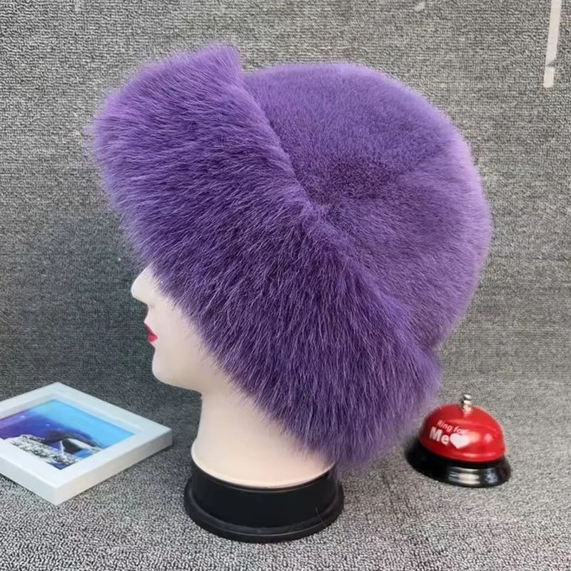 Womens Winter Faux Fur Hat Thick Warm ColdProof Outdoor Ski Snow Hat For Travel Sports Casual Wea 8