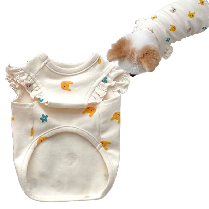 Small Dog Cat Tank Top Vest Sleeveless TwoLeg Pet Shirt Machine Washable Puppy Kitten Clothes F 7