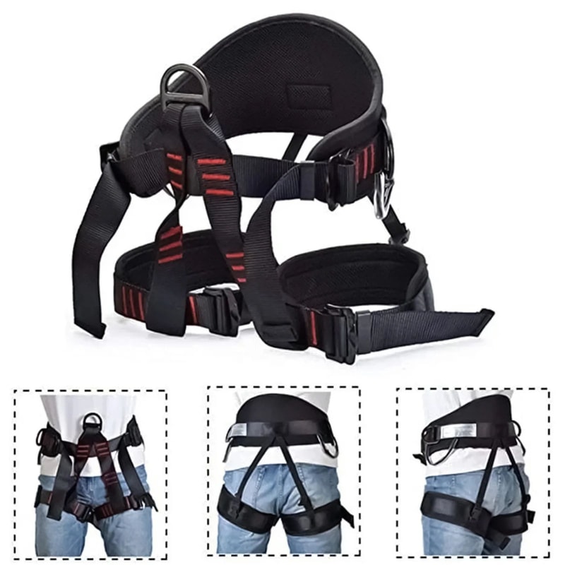 Roofing Safety Harness Kit Half Body Padded Fall Protection Belt With Safety Rope For Construction 1