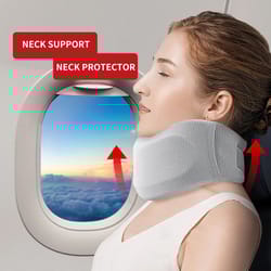 adjustable soft foam cervical neck collar | support brace with replacement cover for travel, office, sleeping & recovery