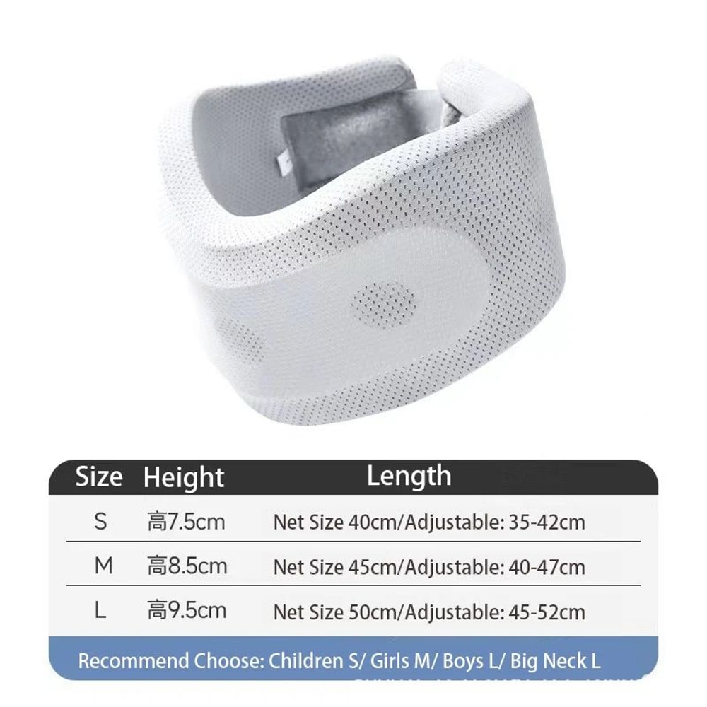 Adjustable Soft Foam Cervical Neck Collar Support Brace With Replacement Cover For Travel Office S 7