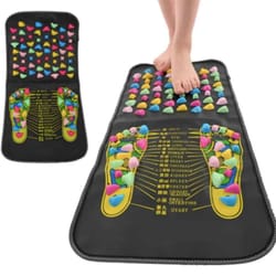foot reflexology acupressure massage mat | acupuncture stone pad for relaxation, pain relief & healthy circulation suppo