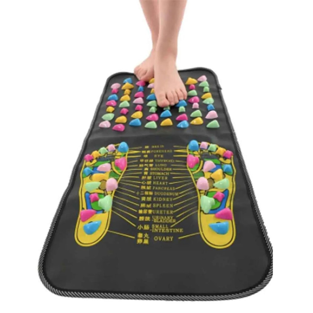 Foot Reflexology Acupressure Massage Mat Acupuncture Stone Pad For Relaxation Pain Relief Healthy 5