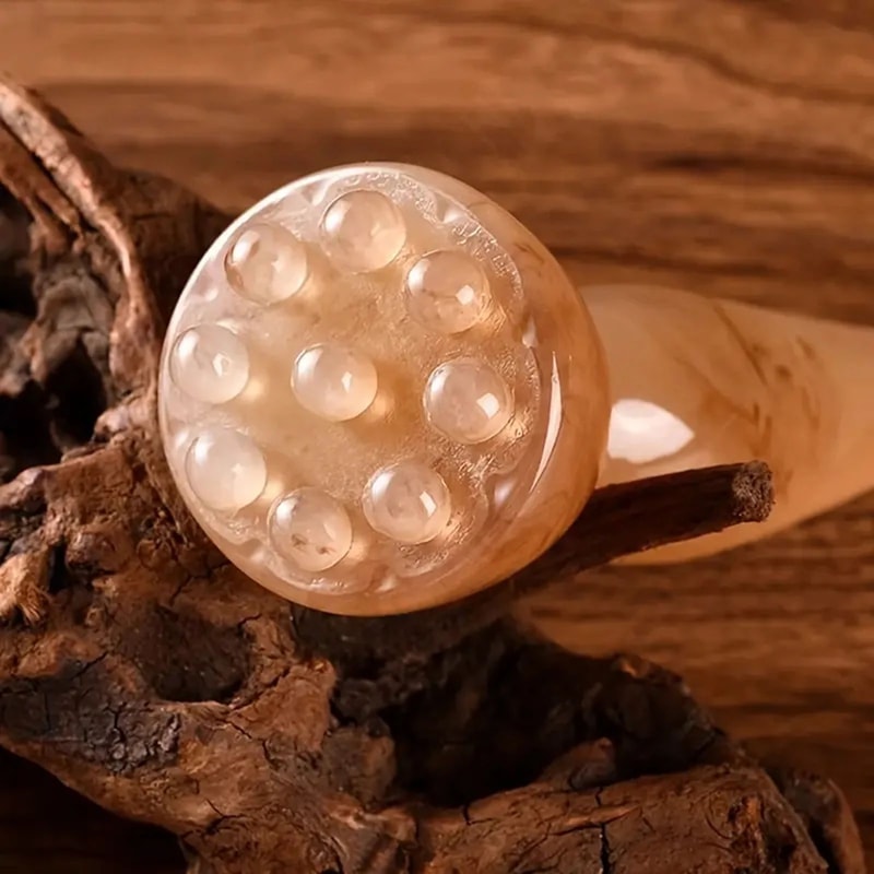 Lotus Seedpod Gua Sha Face Massage Tool Resin Facial Lifting Stick For Sculpting Dark Spot Care S 4