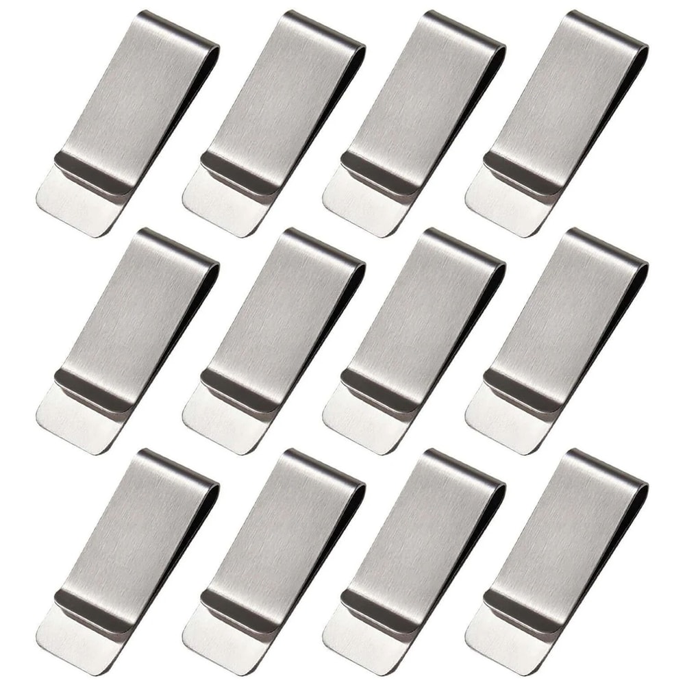 12 Pcs Stainless Steel Money Clips UltraThin Slim Wallet Clip For Cash Credit Cards Smooth Edge P 6