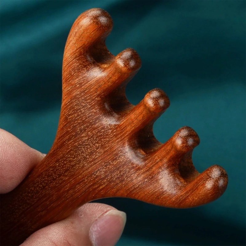 Wood Therapy Gua Sha Massage Comb Wide Tooth Scalp Facial Massager For Hair Care Neck Shoulder Ba 1