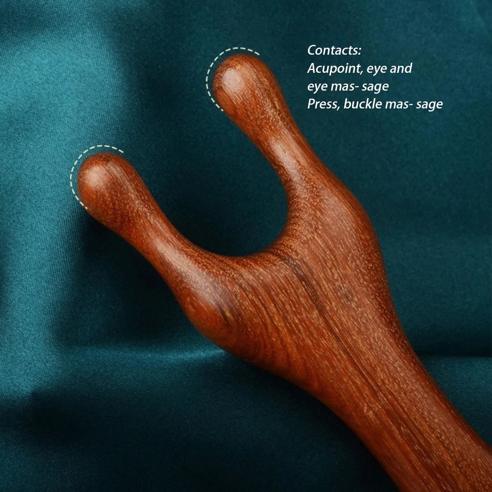 Wood Therapy Gua Sha Massage Comb Wide Tooth Scalp Facial Massager For Hair Care Neck Shoulder Ba 2