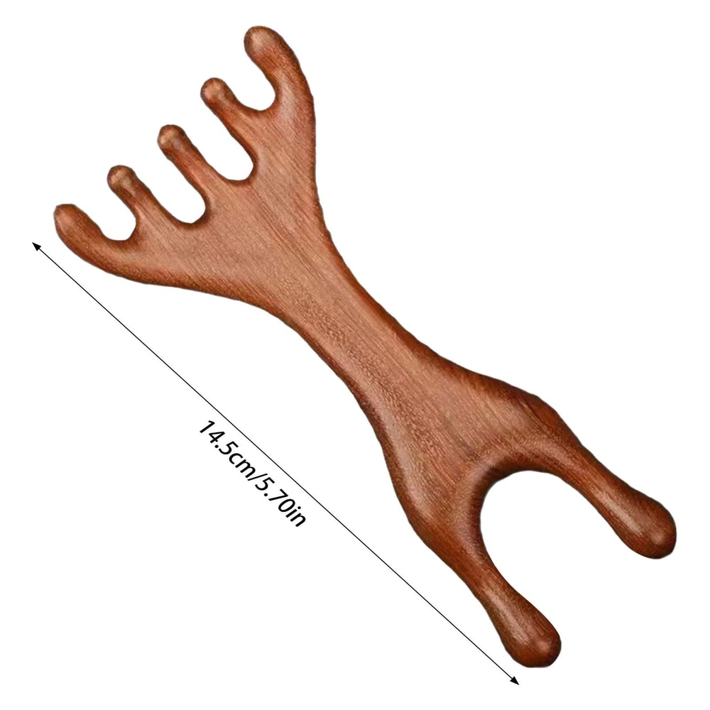 Wood Therapy Gua Sha Massage Comb Wide Tooth Scalp Facial Massager For Hair Care Neck Shoulder Ba 7
