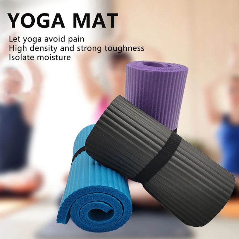 Mini Premium Yoga Mat Soft ShockAbsorbing Pilates Exercise Mat For Home Workouts Stretching Knees 1