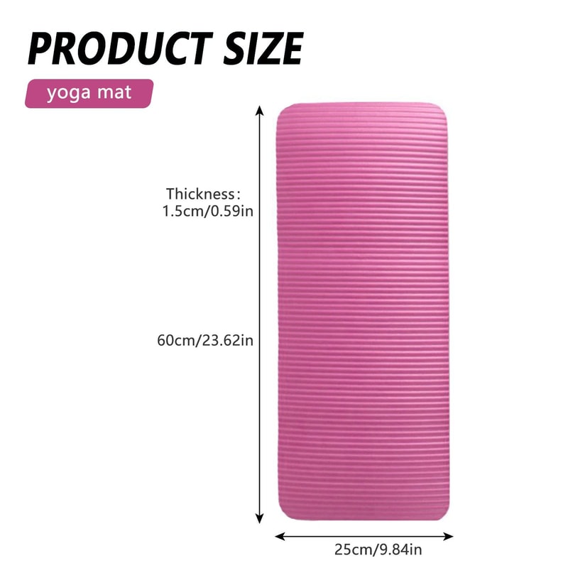 Mini Premium Yoga Mat Soft ShockAbsorbing Pilates Exercise Mat For Home Workouts Stretching Knees 5