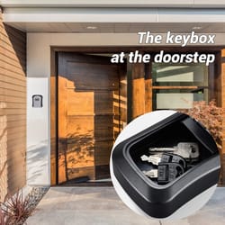 wall mount key lock box with combination code – secure spare key storage for apartments, realtors & home