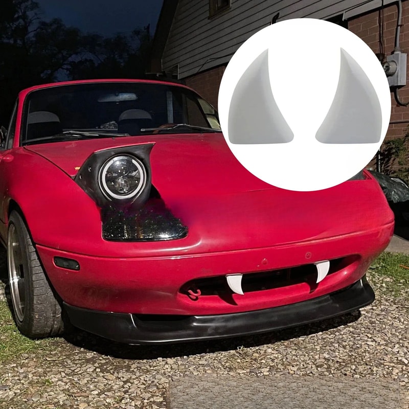 3D Printed Vampire Grille Teeth For Cars Trucks SUVs Spooky Front Grill Fang Decor For Halloween 3