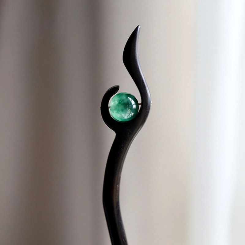 Vintage Wooden Hair Stick Chinese Style Hairpin For Women Girls Elegant DIY Bun Updo Hairstick 2