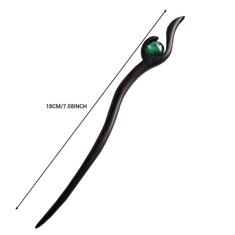 Vintage Wooden Hair Stick Chinese Style Hairpin For Women Girls Elegant DIY Bun Updo Hairstick 5