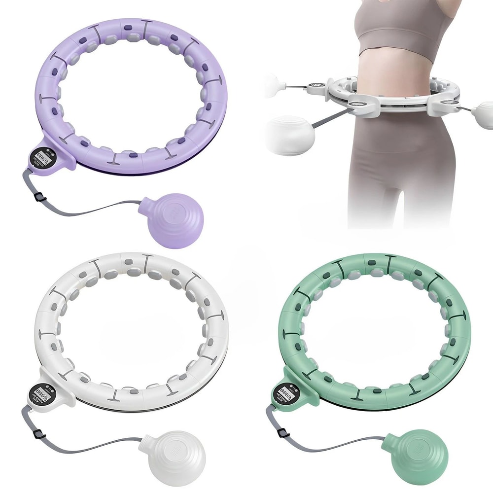 Smart Weighted Fitness Hula Hoop For Adults With Massage Nodes Gravity Ball Counter Adjustable Wai 0