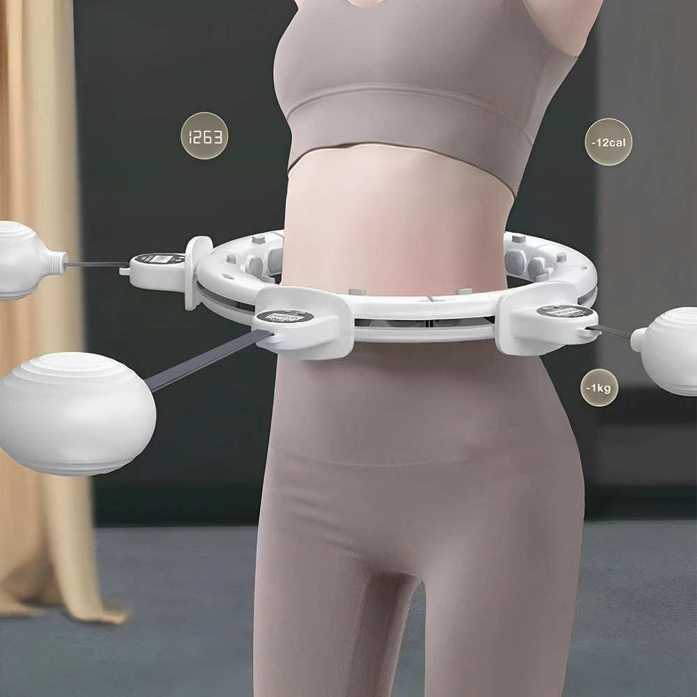 Smart Weighted Fitness Hula Hoop For Adults With Massage Nodes Gravity Ball Counter Adjustable Wai 1