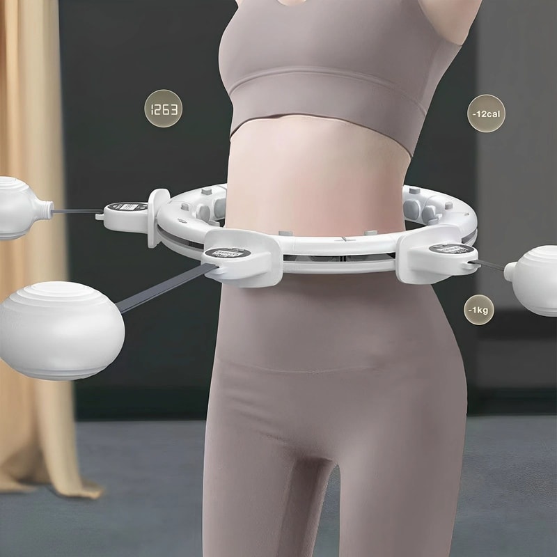 Smart Weighted Fitness Hula Hoop For Adults With Massage Nodes Gravity Ball Counter Adjustable Wai 1