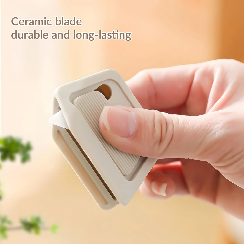 Mini Ceramic Safety Paper Cutter With AutoRebound Blade Magnetic Adsorption Box Opener For Tape Ca 4