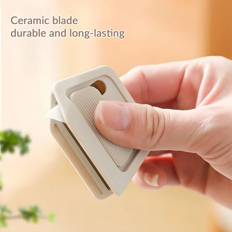 Mini Ceramic Safety Paper Cutter With AutoRebound Blade Magnetic Adsorption Box Opener For Tape Ca 4