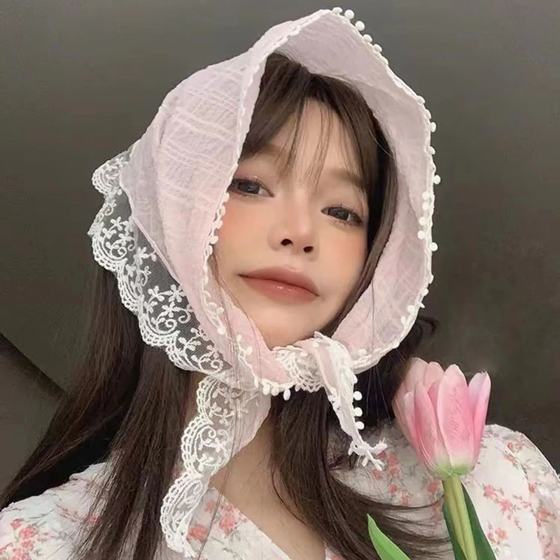 Womens NonSlip Floral Lace Head Scarf Headband Elegant Hair Kerchief Wrap For Styling Daily Wear P 2