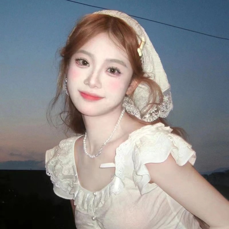 Womens NonSlip Floral Lace Head Scarf Headband Elegant Hair Kerchief Wrap For Styling Daily Wear P 4