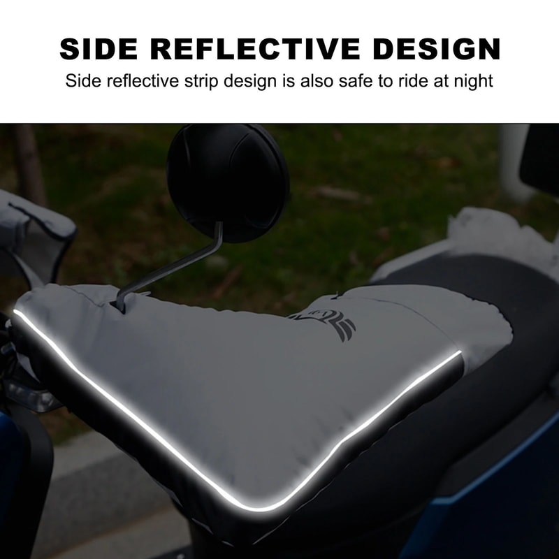Winter Motorcycle Handlebar Mittens Thick Waterproof Windproof Covers For Bikes Tricycles Scooters 2