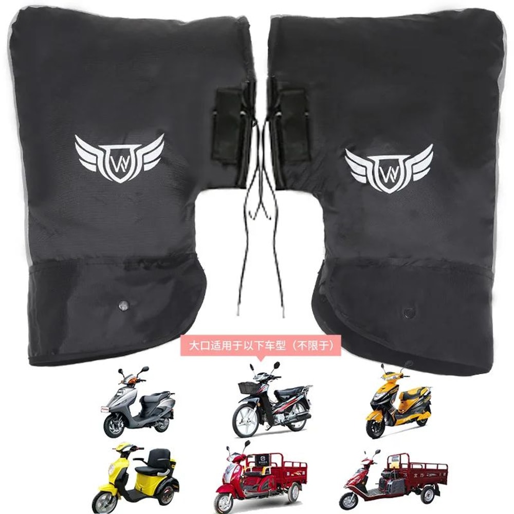 Winter Motorcycle Handlebar Mittens Thick Waterproof Windproof Covers For Bikes Tricycles Scooters 6