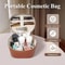 Large Capacity PU Leather Makeup Bag With Detachable Handle Travel Cosmetic Toiletry Organizer Cas 2
