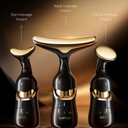 3 in 1 facial firming & lifting device for face, neck & eyes, anti-aging massage face slimmer sculpting tool at home