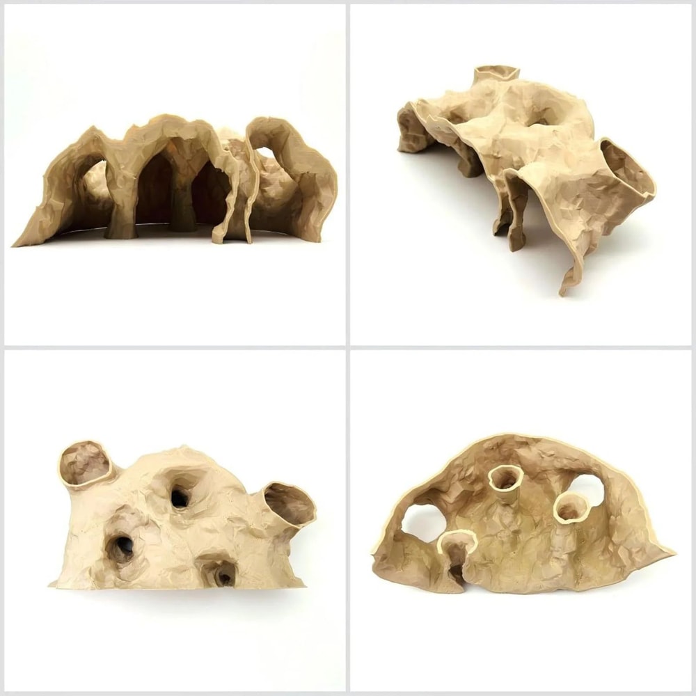 Aquarium Gravel Tunnel Cave Ornament Natural Curved Hideout Decor For Fish Tank Habitat Betta Shrim 5