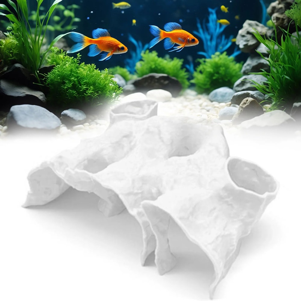 Aquarium Gravel Tunnel Cave Ornament Natural Curved Hideout Decor For Fish Tank Habitat Betta Shrim 9