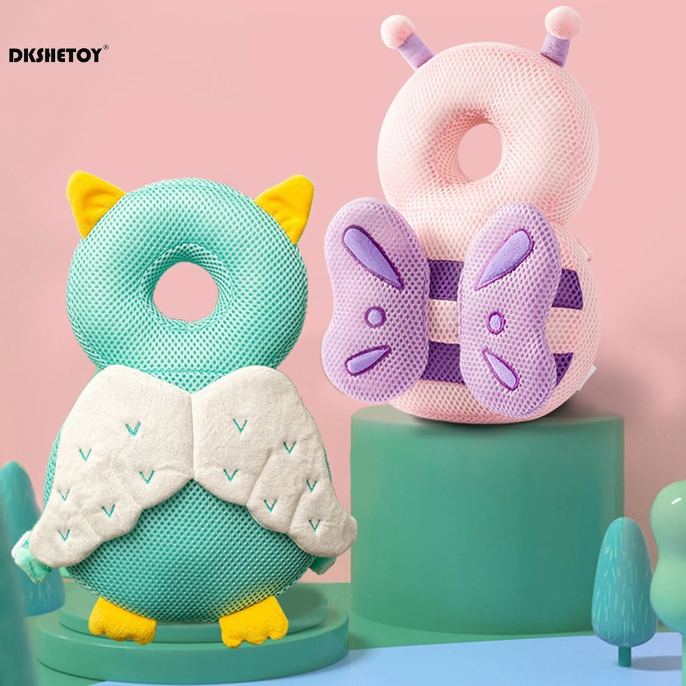 Baby Head Protection Cushion Backpack Cute Animal Plush Safety Pad With Adjustable Straps For Toddl 1