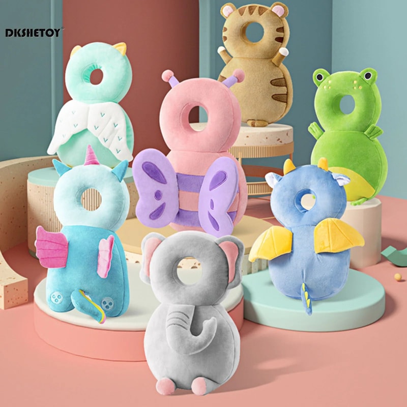 Baby Head Protection Cushion Backpack Cute Animal Plush Safety Pad With Adjustable Straps For Toddl 3