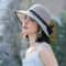 Summer Beach Straw Sun Hat With French Bowknot Breathable Elegant Wide Brim Hat For Travel Outdoor 3