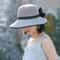Summer Beach Straw Sun Hat With French Bowknot Breathable Elegant Wide Brim Hat For Travel Outdoor 4