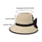 Summer Beach Straw Sun Hat With French Bowknot Breathable Elegant Wide Brim Hat For Travel Outdoor 5