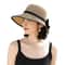 Summer Beach Straw Sun Hat With French Bowknot Breathable Elegant Wide Brim Hat For Travel Outdoor 6