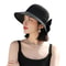 Summer Beach Straw Sun Hat With French Bowknot Breathable Elegant Wide Brim Hat For Travel Outdoor 9