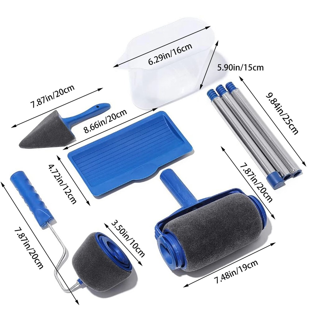 Professional Corner Paint Roller Brush Set Foam Triangle Edge Painter For Interior Walls Ceilings 5