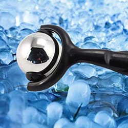 stainless steel massage ball roller for muscle relief, portable sports recovery tool for trigger point massage