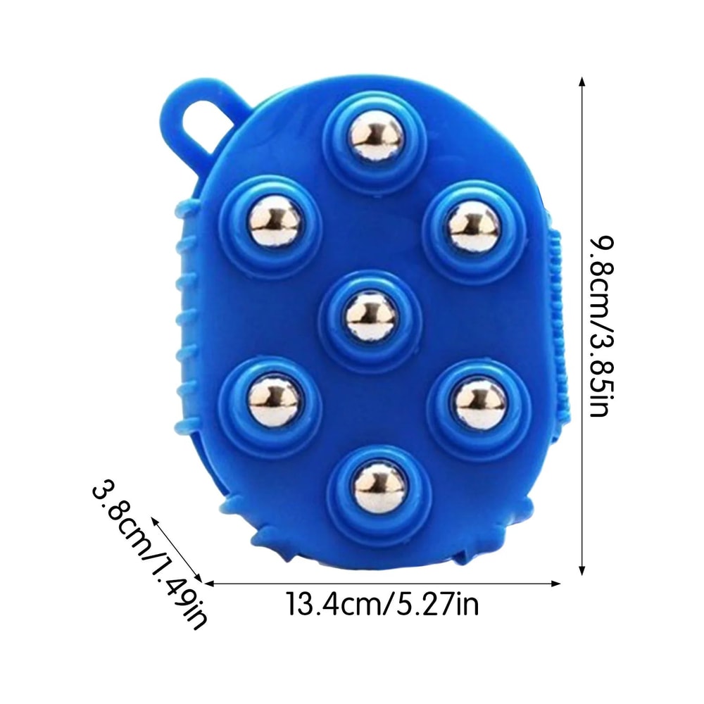 DoubleSided Body Massage Brush With 360 Rotating Steel Ball Portable Scraping Massager For Muscle R 4